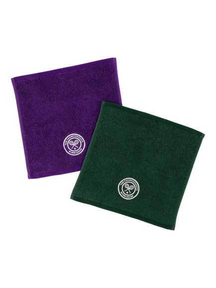 Christy Wimbledon Classic Face Cloths, Pack of 2, Green/Purple, Green Purple