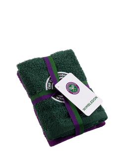 Christy Wimbledon Classic Face Cloths, Pack of 2, Green/Purple - view 2, Green Purple