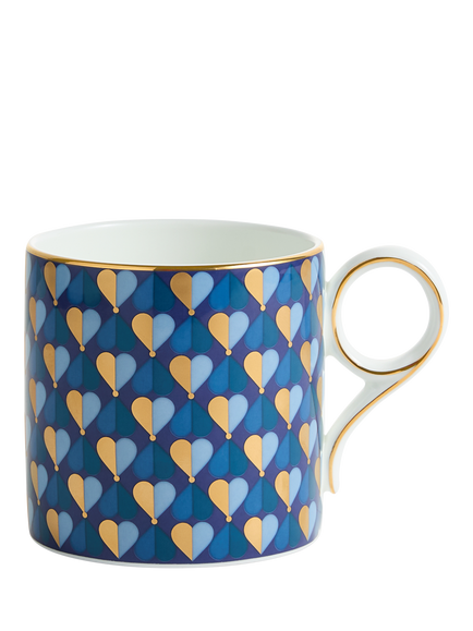 Wedgwood The Love Bone China Desk Mug, 330ml, Aegean, Blue