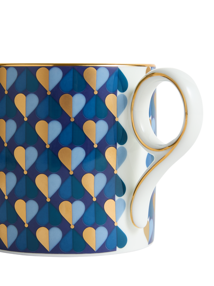 Wedgwood The Love Bone China Desk Mug, 330ml, Aegean - view 2, Blue