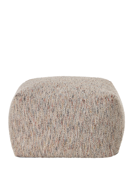 John Lewis Boucle Square Pouffe, Natural, Natural