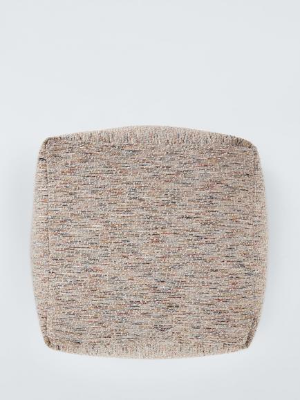 John Lewis Boucle Square Pouffe, Natural - view 2, Natural