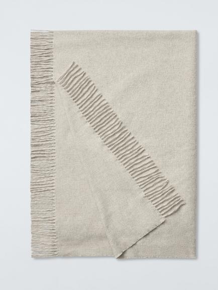 John Lewis Arc Throw, Natural, Almond