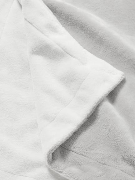 John Lewis Super Soft Reversible Throw - view 2, Smoke