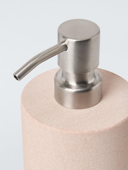 John Lewis Pink Sandstone Bathroom Soap Dispenser - view 2, Pink