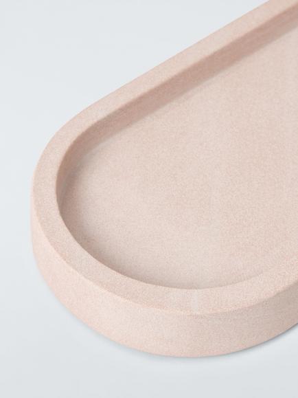 John Lewis Pink Sandstone Bathroom Tray - view 2, Pink