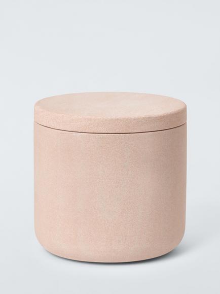 John Lewis Pink Sandstone Bathroom Storage Pot, Pink