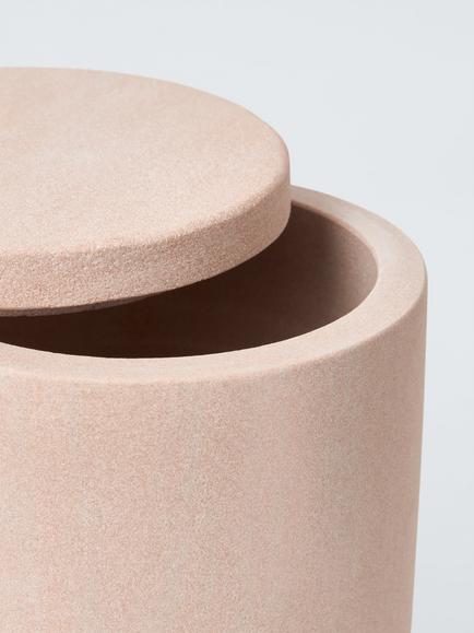 John Lewis Pink Sandstone Bathroom Storage Pot - view 2, Pink