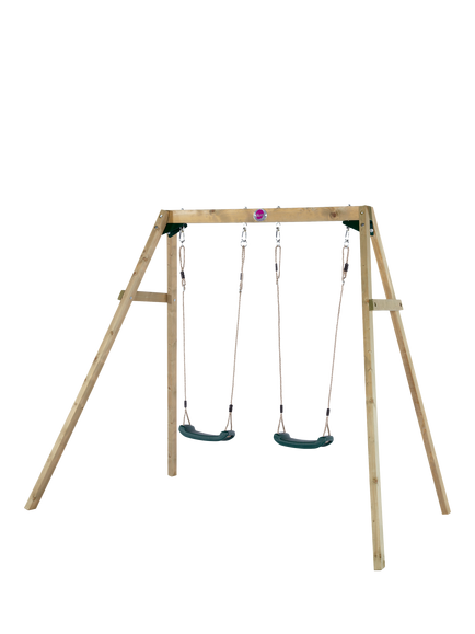 Plum Wooden Double Swing Set, Multi