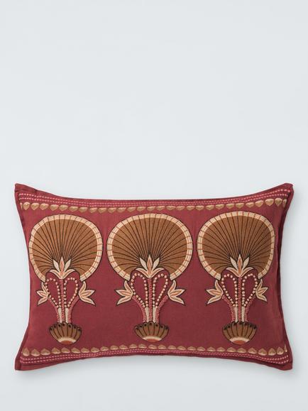 John Lewis Aya Rectangular Cushion, Umber, Burnt Umber