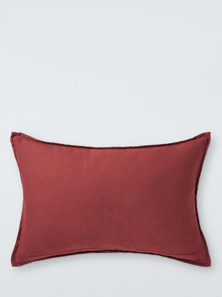 John Lewis Aya Rectangular Cushion, Umber - view 2, Burnt Umber