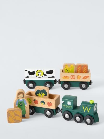 John Lewis Wooden Waitrose Grocery Train, Multi