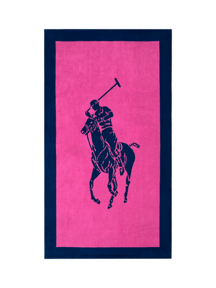 Ralph Lauren Polo Pony Jacquard Beach Towel, Navy Maui
