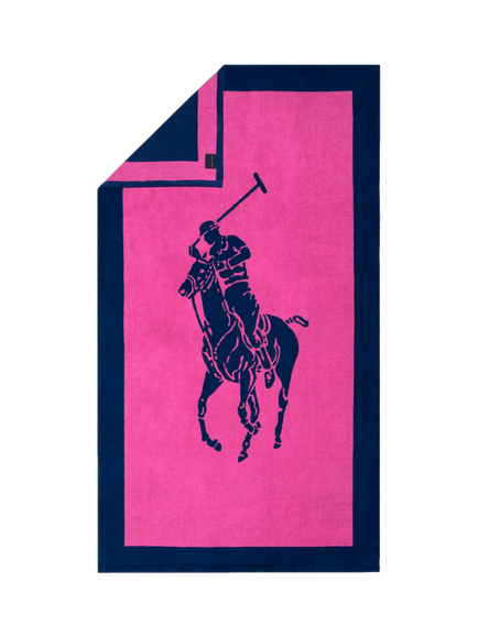 Ralph Lauren Polo Pony Jacquard Beach Towel - view 2, Navy Maui