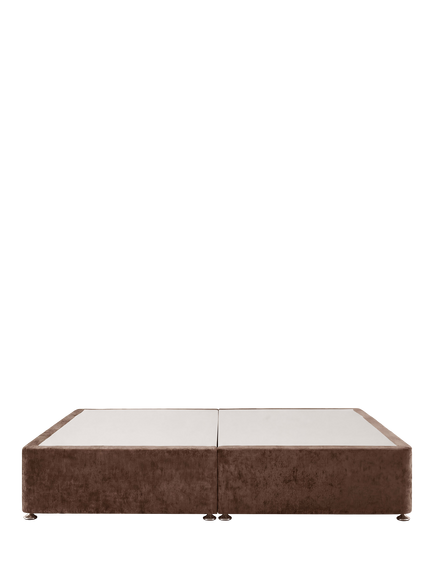 Silentnight Non-Sprung Upholstered Divan Base, King Size - view 2, Brushed Textured Dark Mocha