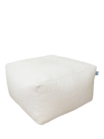 rucomfy Ottoman Beanbag, Cream, Cream