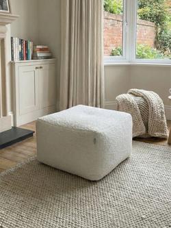 rucomfy Ottoman Beanbag, Cream - view 2, Cream