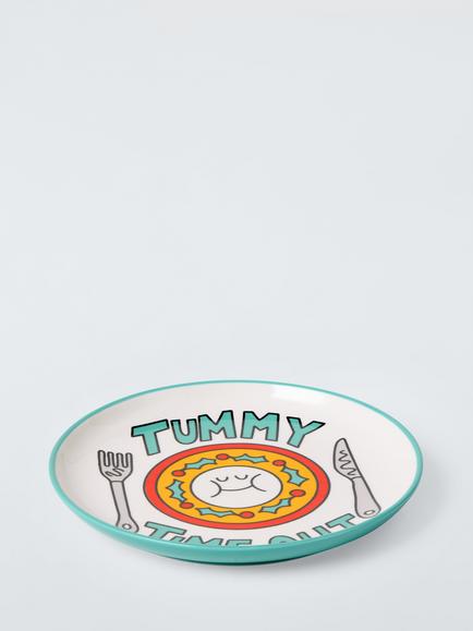 John Lewis Scotty Gillespie 'Tummy Time Out' Fine China Side Plate, 20cm, Multi - view 2, Multi