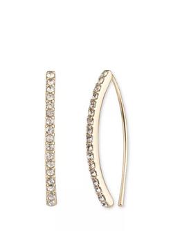 Lauren Ralph Lauren Pavé Threader Earrings, Gold/ Clear, Gold/ Clear