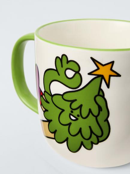 John Lewis Scotty Gillespie Feeling Pine Fine China Mug, 415ml, Multi - view 2, Multi