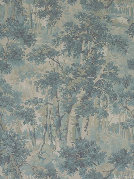 Colefax and Fowler Arden Wallpaper, Old Blue