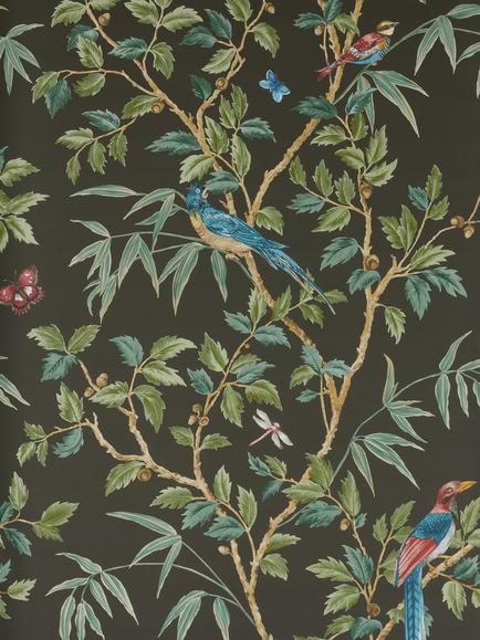 Colefax and Fowler Ashdown Wallpaper, Black