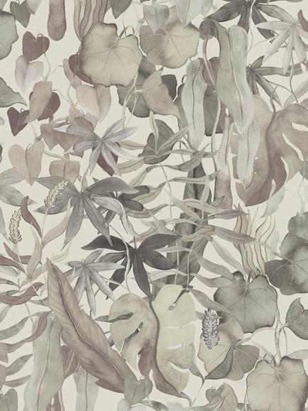 Galerie Abstract Leaves Wallpaper Mural, DW2013, Blue, Dw2010