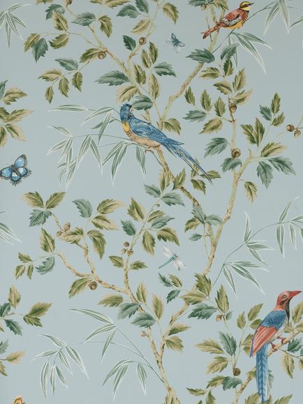 Colefax and Fowler Ashdown Wallpaper, Old Blue