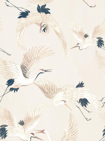 Galerie Crane Birds Wallpaper Mural, Dw2018