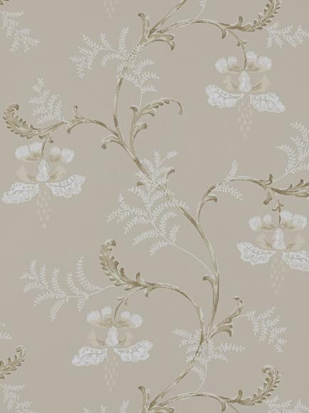 Colefax and Fowler Bellflower Wallpaper, Silver