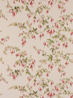 Colefax and Fowler Fuchsia Wallpaper, Tomato/Green