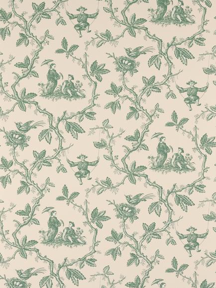 Colefax and Fowler Toile Chinoise Wallpaper, Forest