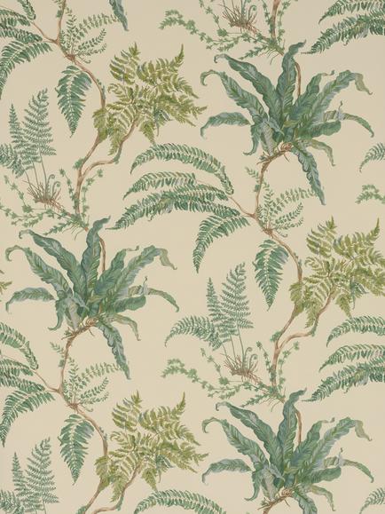 Colefax and Fowler Woodfern Wallpaper, Green