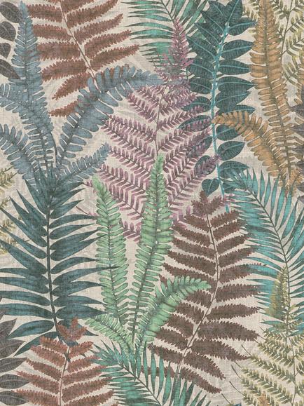 Galerie Textured Fern Leaves Vinyl Wallpaper, Fl61116
