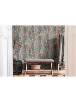 Galerie Textured Fern Leaves Vinyl Wallpaper - view 2, Fl61116
