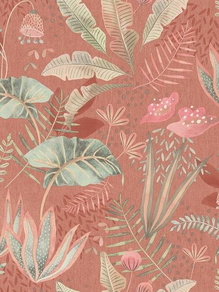 Galerie Textured Fern Leaves Vinyl Wallpaper, Fl61122