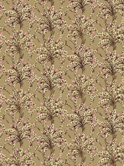 Cole & Son Afrika Damask Wallpaper, Safari & Blush