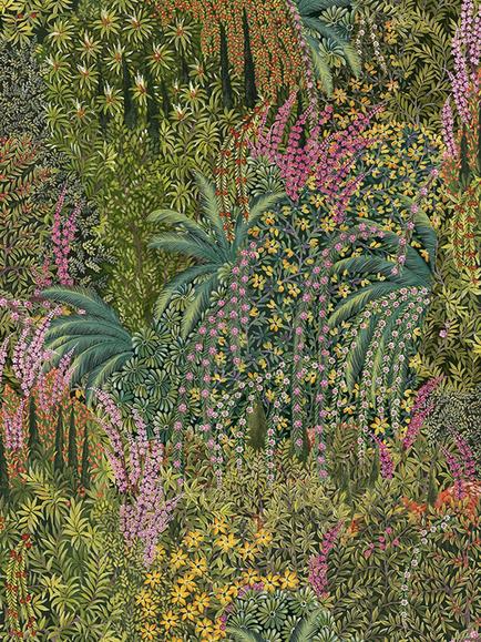 Cole & Son Cascade Wallpaper, Leaf Green, Leaf Green