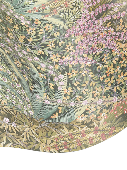 Cole & Son Cascade Wallpaper - view 2, Soft Olive & Sage