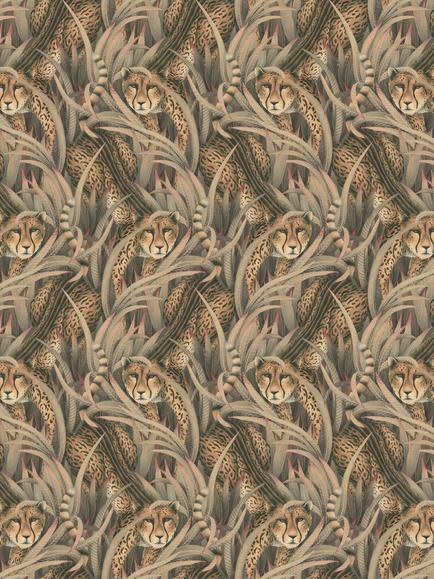 Cole & Son Cheetah Prowl Wallpaper, Slate