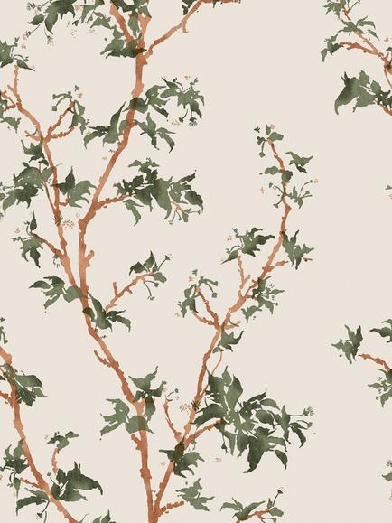 Cole & Son Chinese Branch Wallpaper, Leaf Green