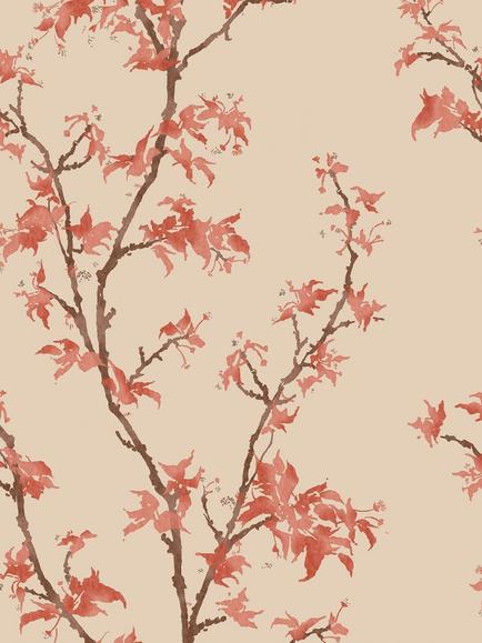Cole & Son Chinese Branch Wallpaper, Ginger