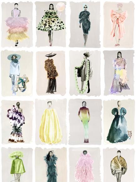 Cole & Son Couture Carousel Wallpaper, Pastel