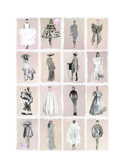 Cole & Son Couture Carousel Wallpaper, Blush