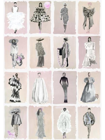Cole & Son Couture Carousel Wallpaper, Blush Pearl