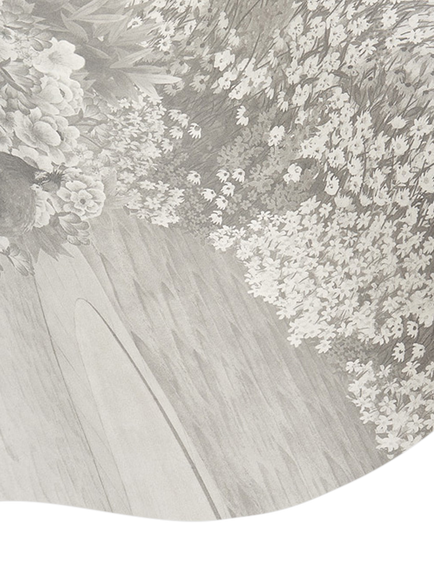 Cole & Son Idyll Wallpaper, Platinum Matte - view 2, Platinum Matte