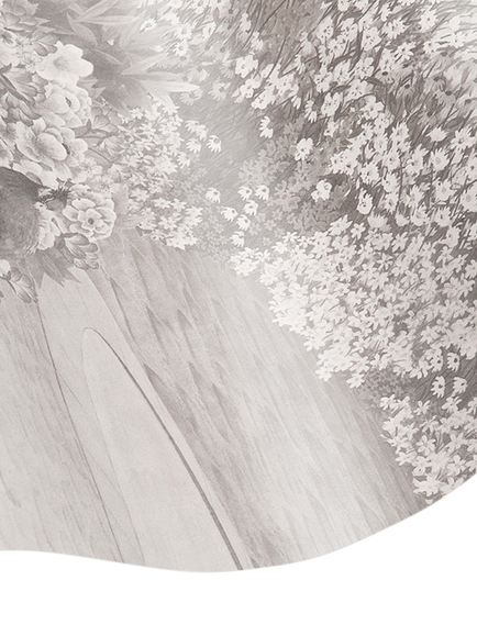 Cole & Son Idyll Wallpaper, Platinum Pearl - view 2, Platinum Pearl