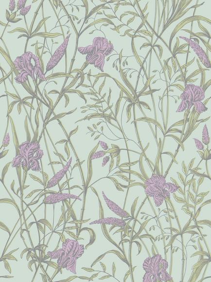 Cole & Son Iris Wallpaper, Lavender/ Duck Egg