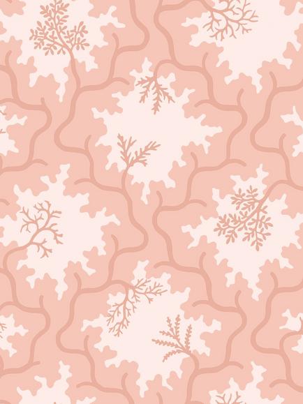 Cole & Son Moss Trellis Wallpaper, Soft Coral/ Pink