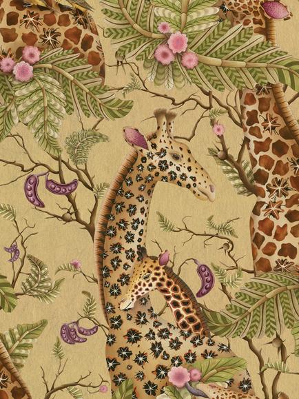Cole & Son Royal Giraffe Wallpaper, Gilded